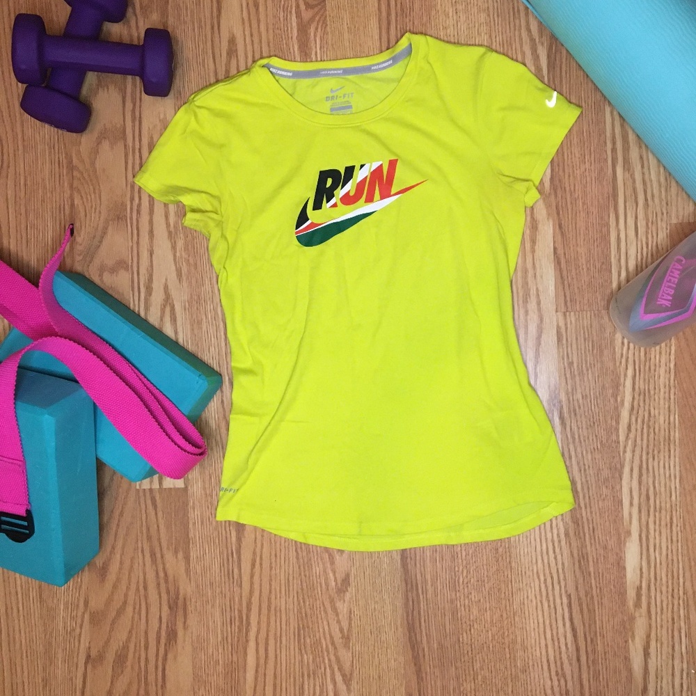Neon Nike Top Shirt Dri Fit
